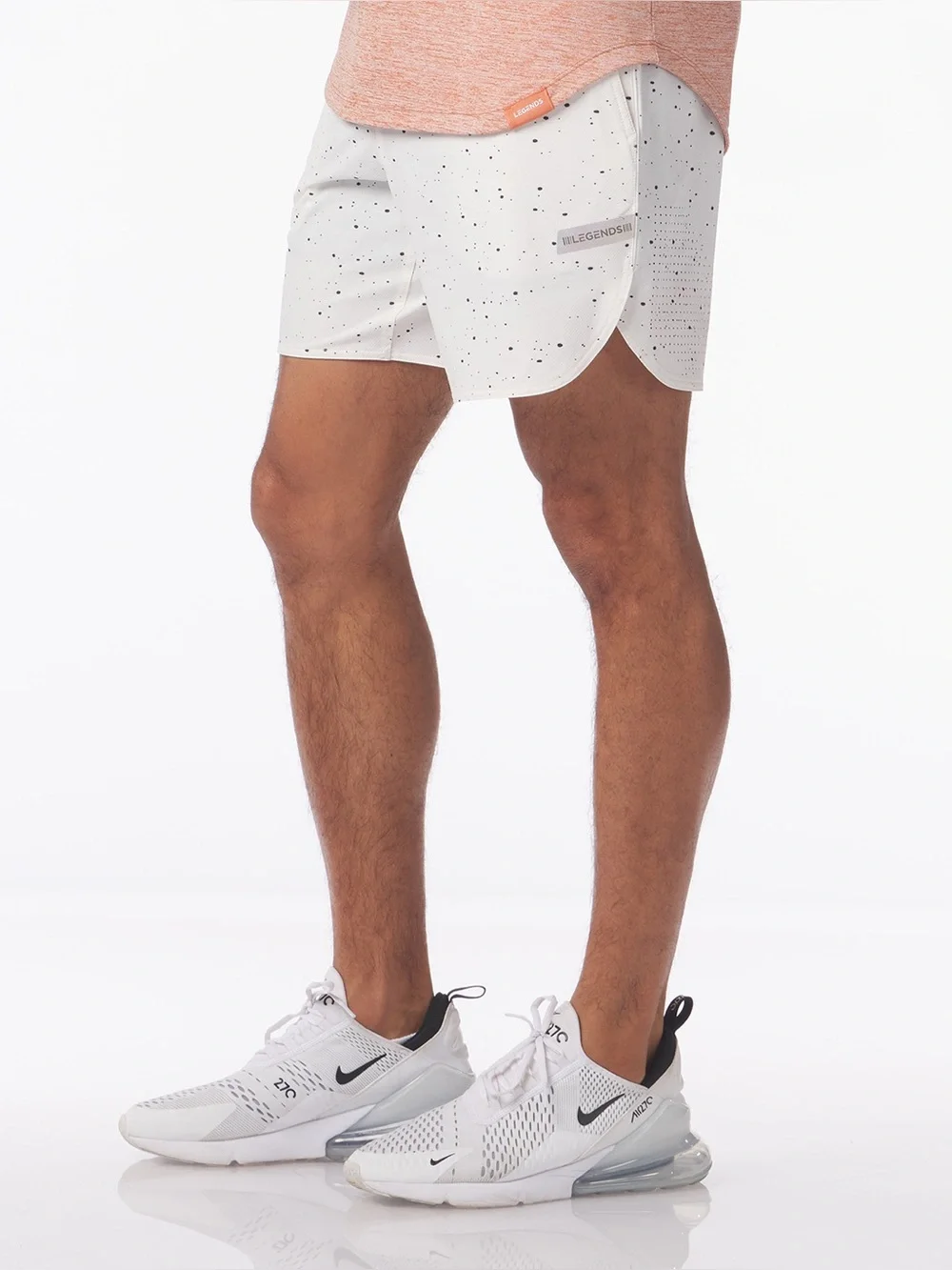 Legends Men’s Luka Shorts Athletic Black White Splatter Size XL *509